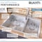 Ruvati 33"x22" Drop-in 60/40 Dbl Bowl 16Ga Zero Radius Topmnt SS Kitchen Sink RVH8050 - alternate 2